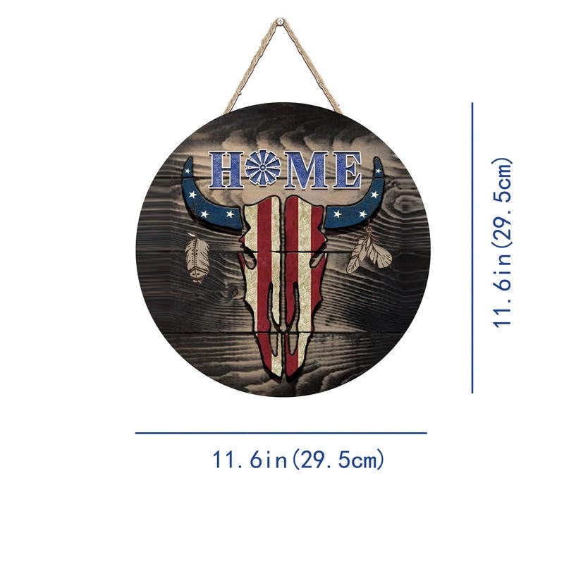 Retro Casual Letter Cattle Wood Pendant Necklace Perfect for Daily Holiday Wear|Jewelry & Accessories