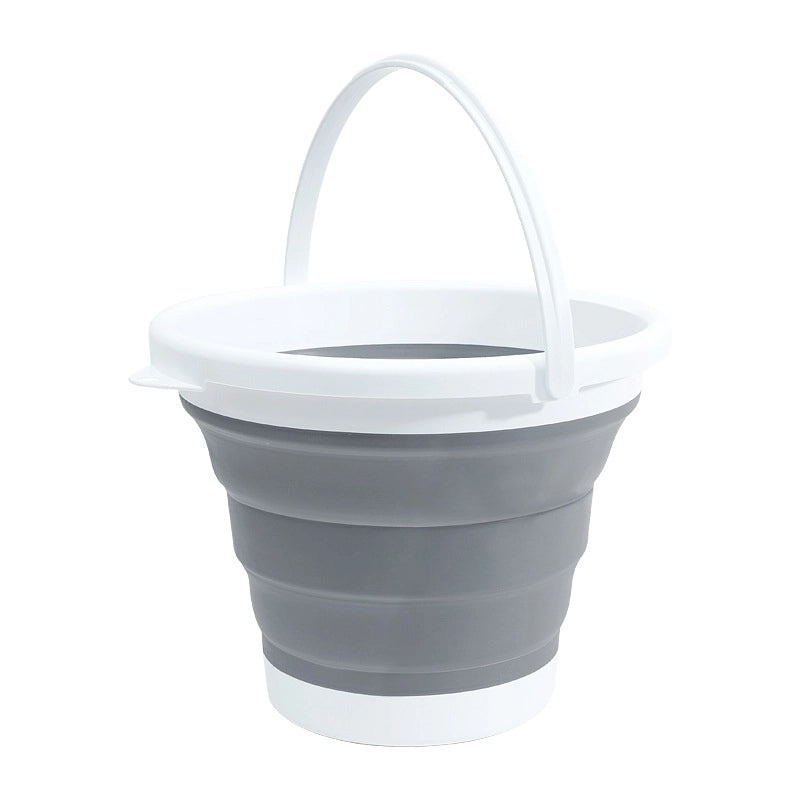 Foldable Solid Color Plastic Bucket for Bathing|Home & Bath Accessories
