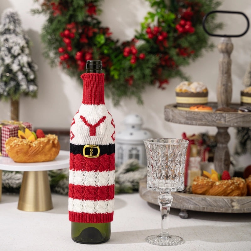 Christmas Nordic Style Cute Letter Polyester Party Festival Bottle Cover|Home Decor & Party Supplies