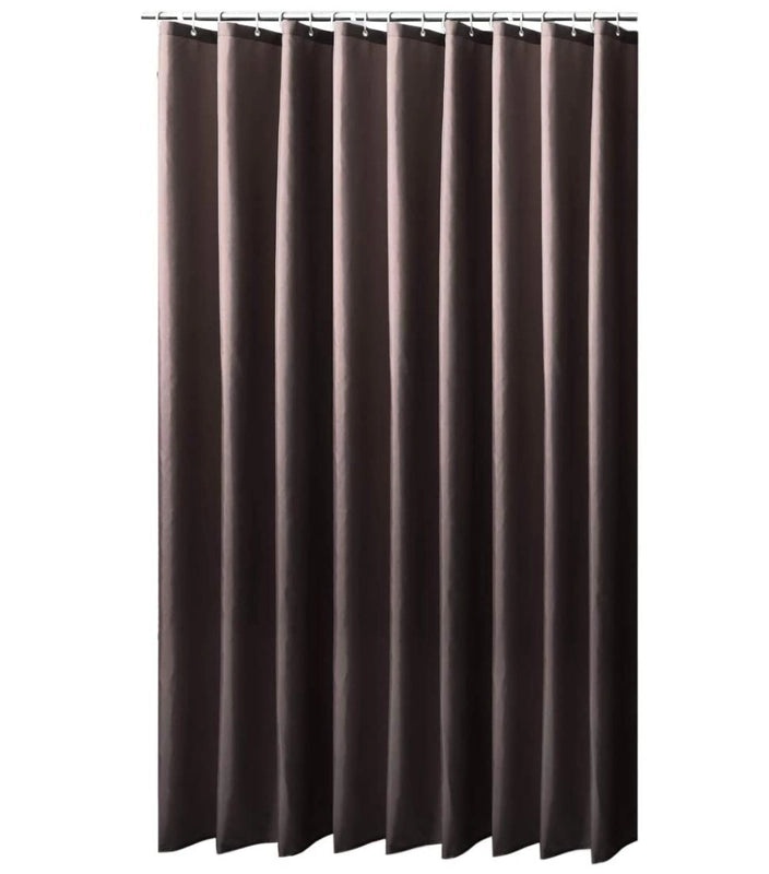 Solid Color Waterproof Shower Curtain Durable Bathroom Fabric Curtain Direct Sale|Bathroom Accessories