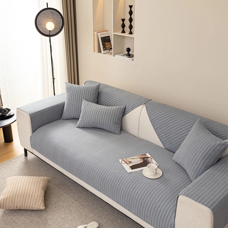All-Season Chenille Sofa Cushion Non-Slip Cream Cover Soft Backrest Towel Protector|Home Decor & Sofa Accessories