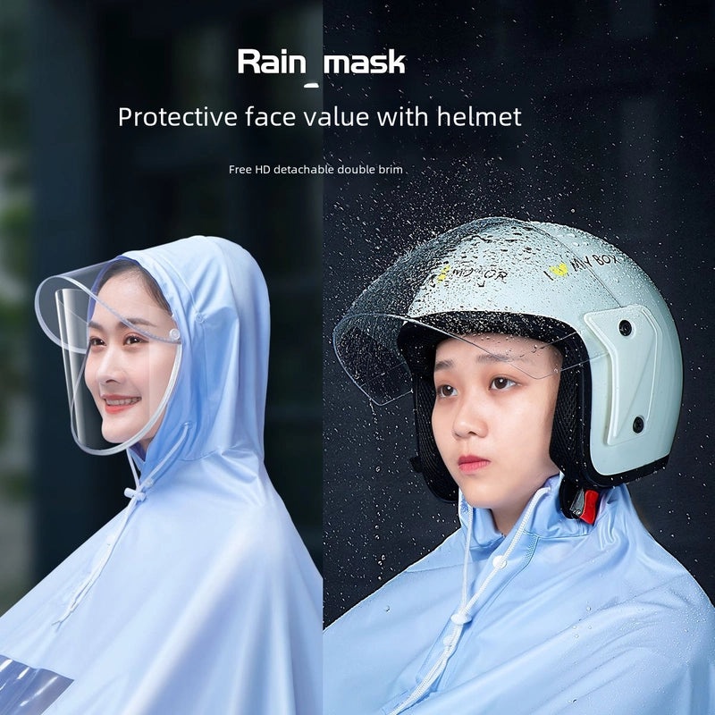 Electric Motorcycle Raincoat Thickened Adult Full-Body Non-Disposable Long Poncho for Outdoor Use|Motorcycle Rain Gear