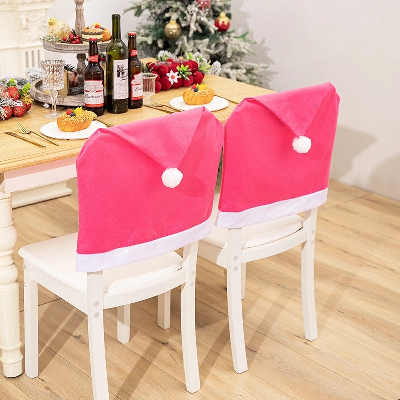 Christmas Minimalist Color Block Chair Cover for Holiday and Daily Use | Home Decor & Table Accessories