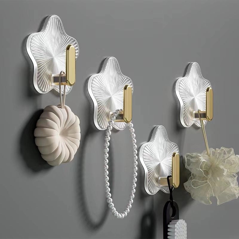 Simple Star-Shaped Plastic Wall Hooks|Home Organization & Storage Accessories