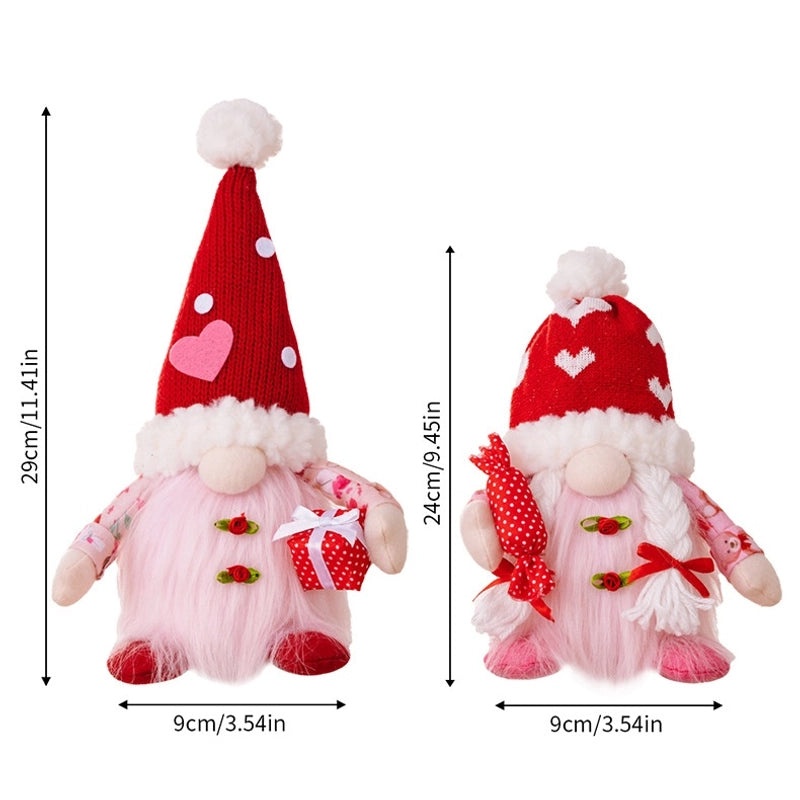 Valentine's Day Heart Bow Knot PVC Doll Cute Rudolph Holiday Date Accessory|Valentine's Day Gifts