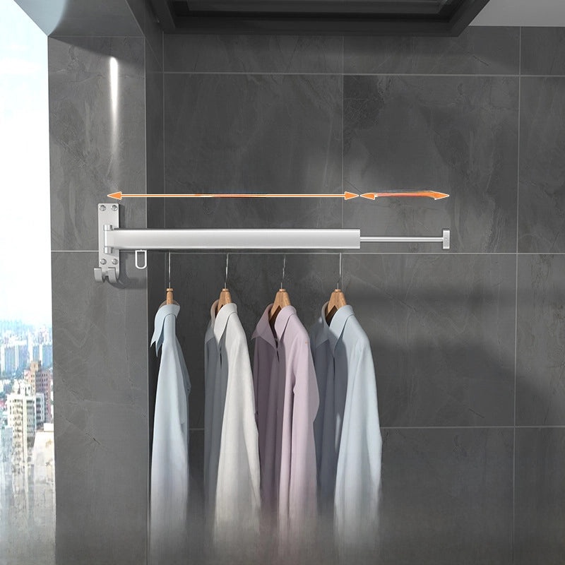 Invisible Telescopic Wall-Mounted Folding Drying Rack for Indoor Clothes and Quilts|Home & Living/Storage & Organization