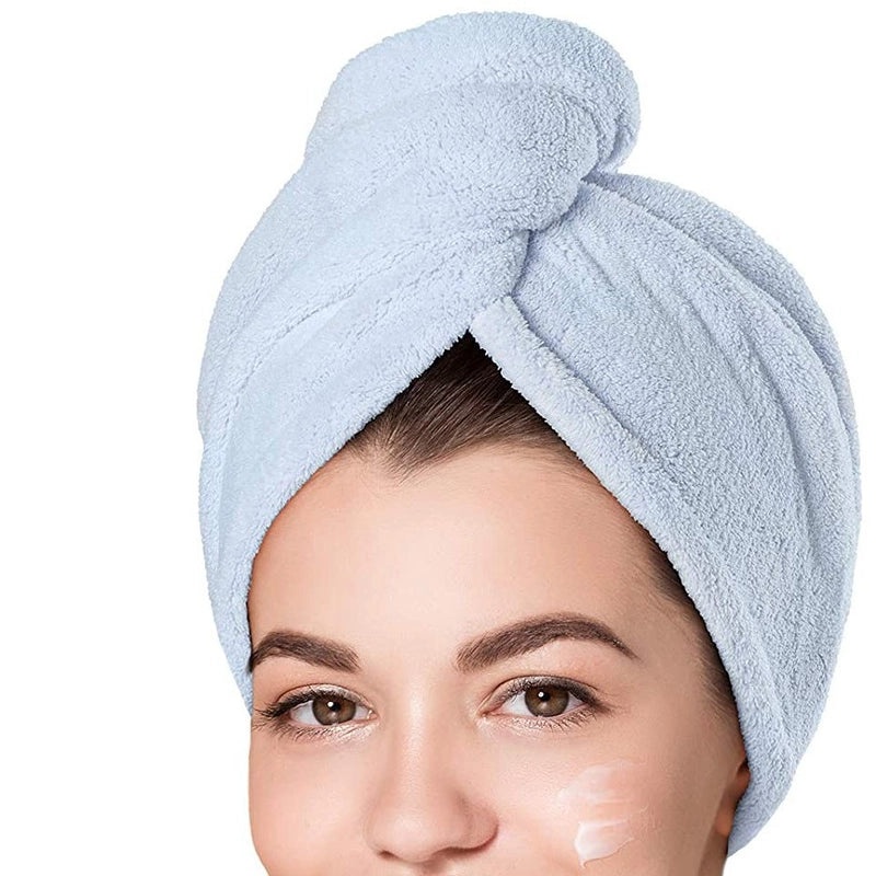 Classic Solid Color Coral Fleece Hair Towel Cap for Women | Hair Accessories