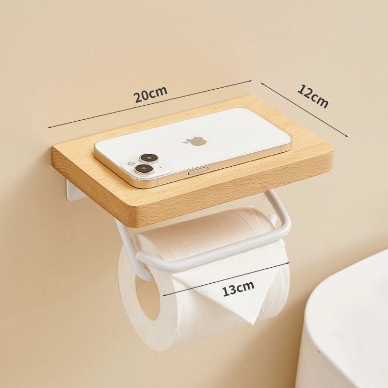 Elegant Solid Color Wooden and Aluminum Tissue Dispenser | Home & Living Accessories