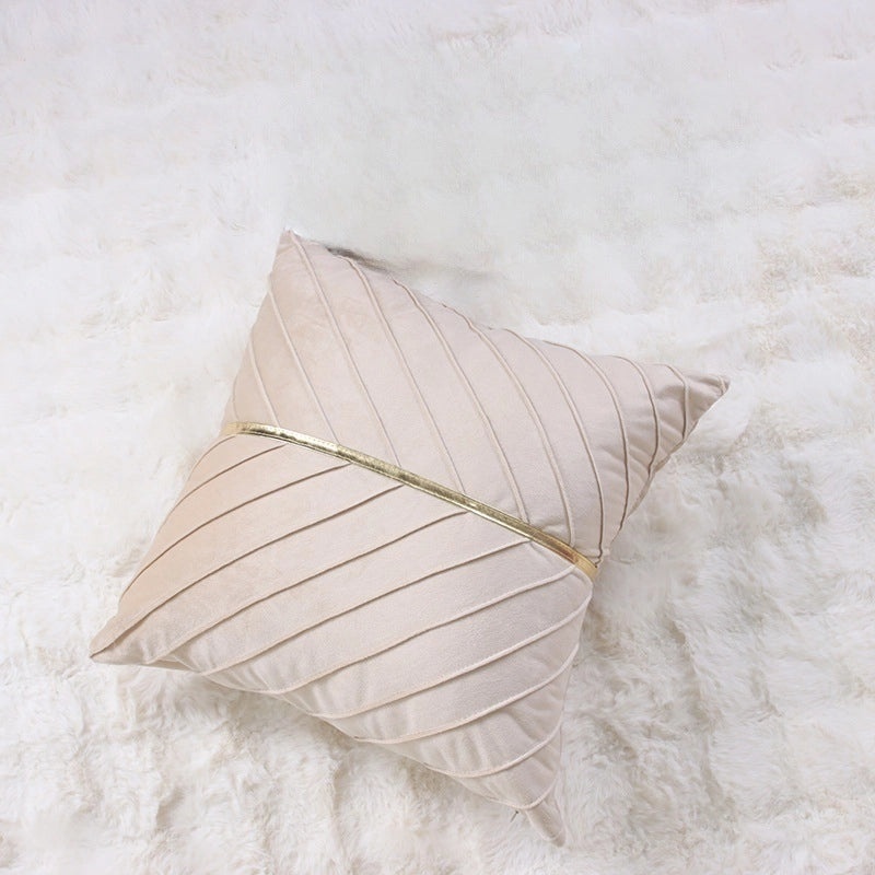 Flannel Pillowcase for Home Sofa Solid Color Stitching Cushion Cover|Home Decor Pillows