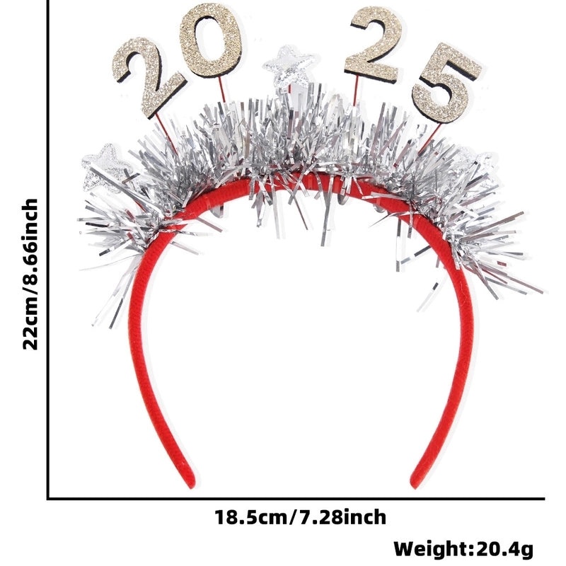 2025 Christmas Number Plastic Hair Band Festive Party Accessories|Party Accessories