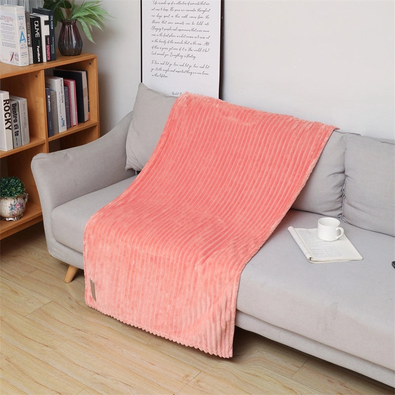 Flannel Coral Fleece Air Conditioning Blanket Small Soft Lambswool Nap Sofa Throw|Home Textiles & Blankets