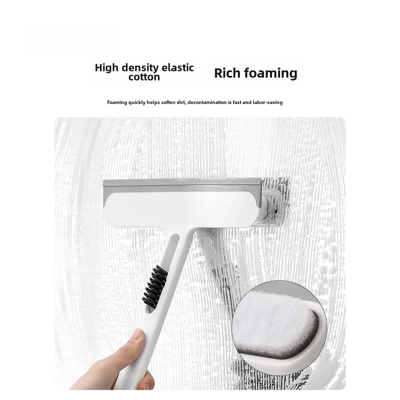 FaSoLa Multifunctional Window Cleaning Tool 4-in-1 Glass Scraper Brush Wiper | Home Cleaning Supplies