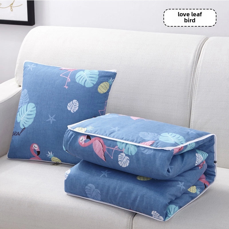 Dual-Use Home and Office Nap Pillow Quilt with Air Conditioning Feature, Printed and Foldable for Easy Storage|Home Textiles & Bedding