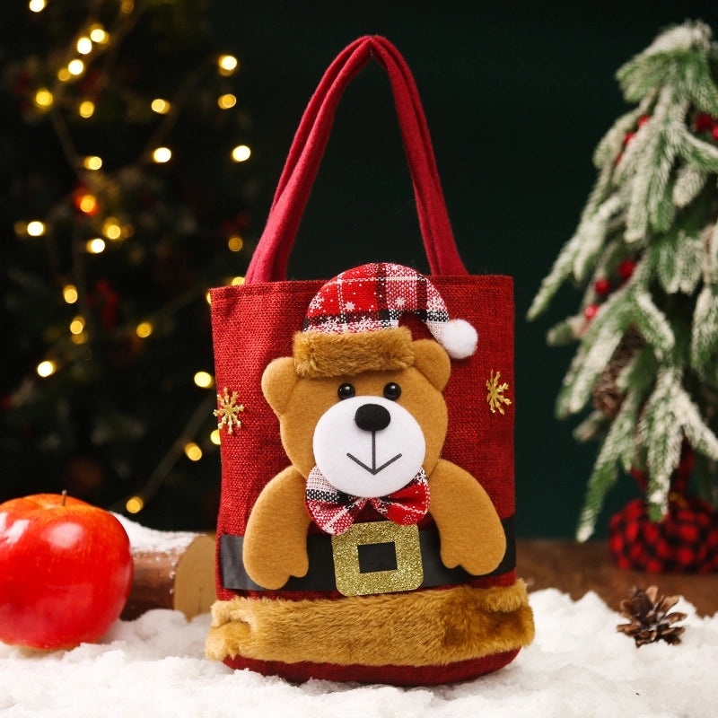 Christmas Festival Gift Bags Cute Santa Claus Elk Christmas Tree Party Streetwear|Holiday Accessories