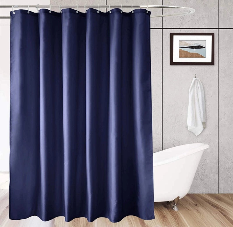 Solid Color Waterproof Shower Curtain Durable Bathroom Fabric Curtain Direct Sale|Bathroom Accessories