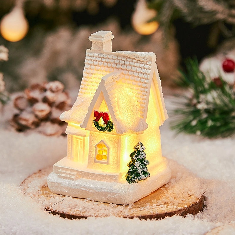 Christmas Mini Ornaments Luminous Holiday Decorations Christmas Eve Micro Landscape Desktop Window Gift Ideas|Home Decor & Holiday Accessories