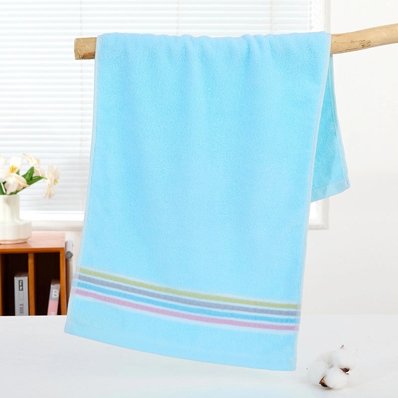 Pure Cotton Thickened Adult Face Towel with Watergrain Texture and Embroidered Logo|Home & Living Towels