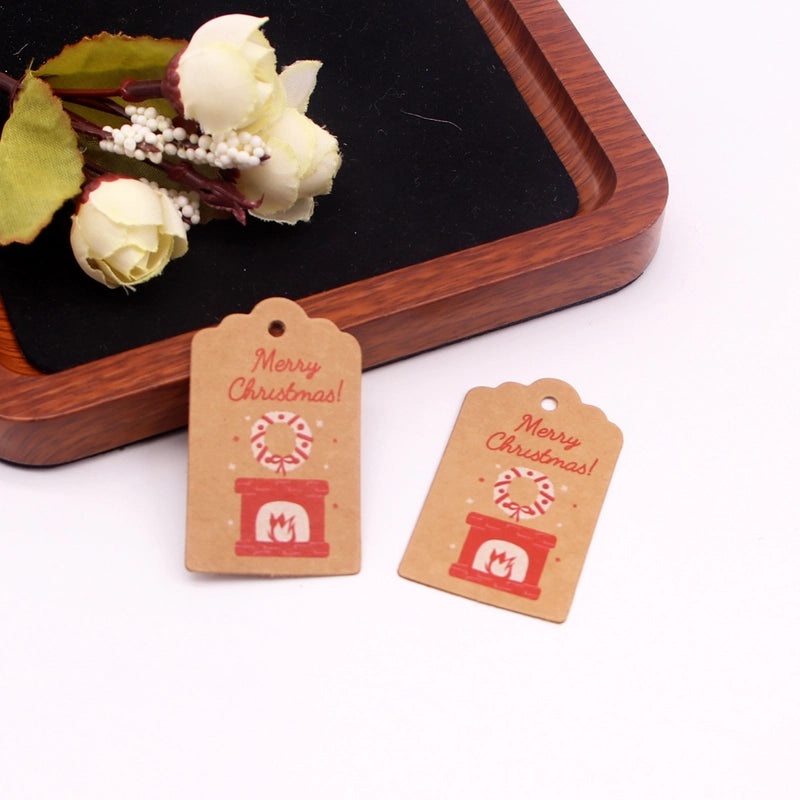 100 PCS Christmas Jewelry Packaging Cards Minimalist Letter Design|Jewelry Packaging Supplies