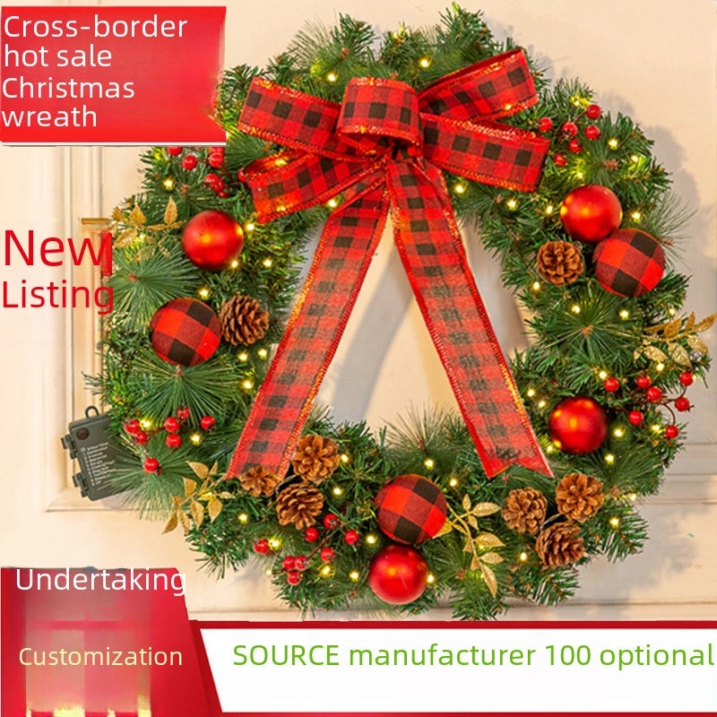 Christmas Rattan Garland 40CM 50CM 60CM Festive Holiday Decoration for Home|Christmas Decorations