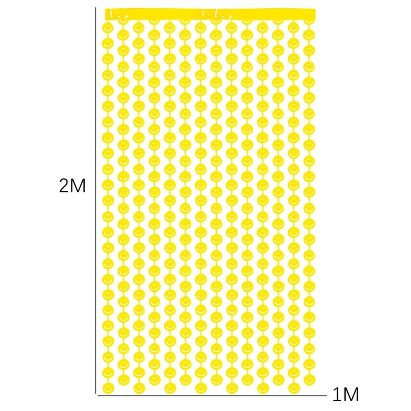 Minimalist Smile Face PET Indoor Party Door Curtain for Christmas Valentine’s Day New Year Festival|Home Decor Curtains