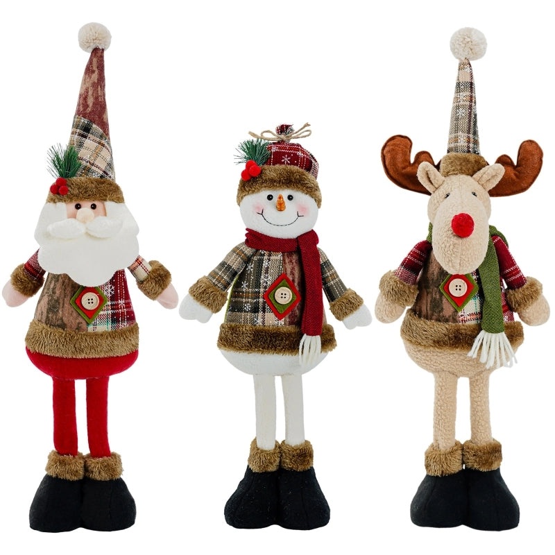 Festive Christmas Snowman and Elk Retractable Decorations for Home|Christmas Decorations