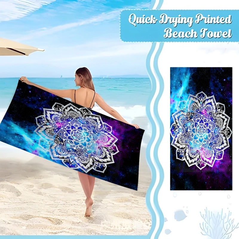 Geometric Patterned Superfine Fiber Beach Towel for Casual Use|Beach Towels & Accessories