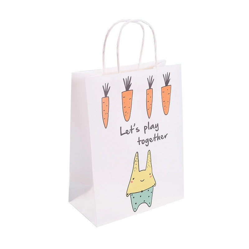 Cartoon Kraft Paper Gift Bags for Kindergarten Activities Baby Birthday Party Candy Backing | Party Supplies