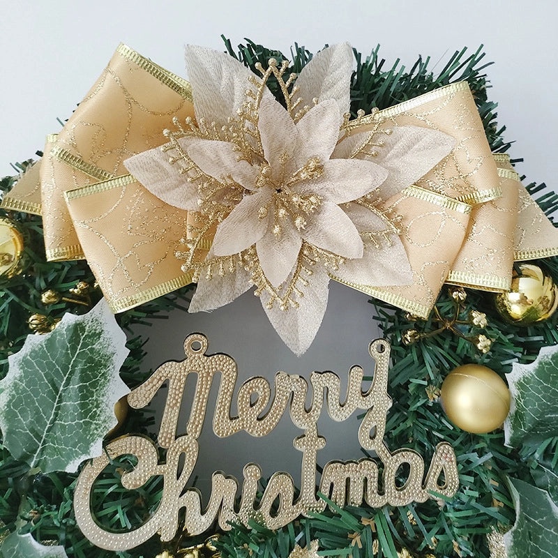 Festive 30cm Christmas Wreath with Bow and Pine Cones, Door Hanging Decoration|Christmas Decorations