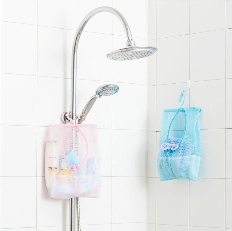 Portable Hanging Mesh Storage Bag for Clothes Kitchen Bathroom Organizer | Home Storage & Organization