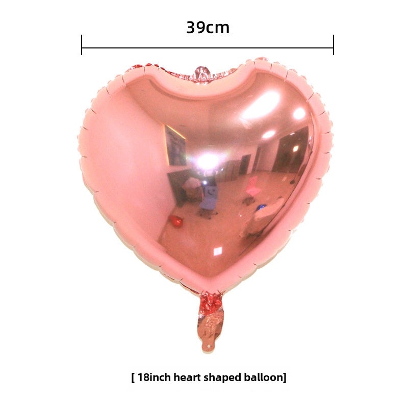 18 Inch Heart-Shaped Aluminum Foil Balloon for Wedding Valentine’s Day New Year Decoration | Party Supplies & Balloons