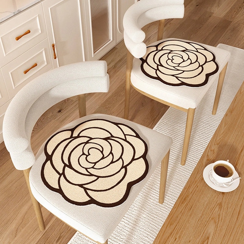 Elegant Floral Polyester Seat Cushion for Couch & Sofa Comfort | Home Decor Accessories