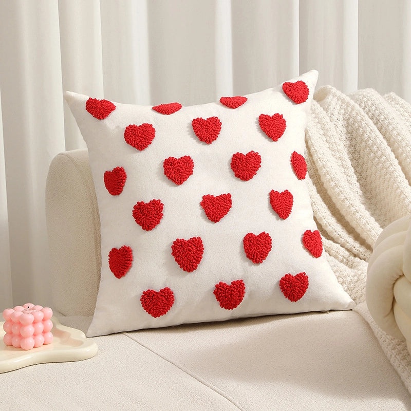 Elegant Heart Shape Minimalist Throw Pillow Case for Valentine's Day | Home Decor Pillows