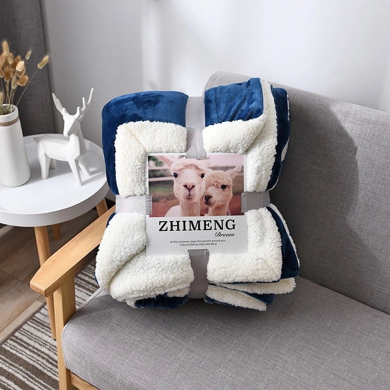 Cozy Retro Polyester Throw Blanket in Solid Color|Home Decor & Bedding