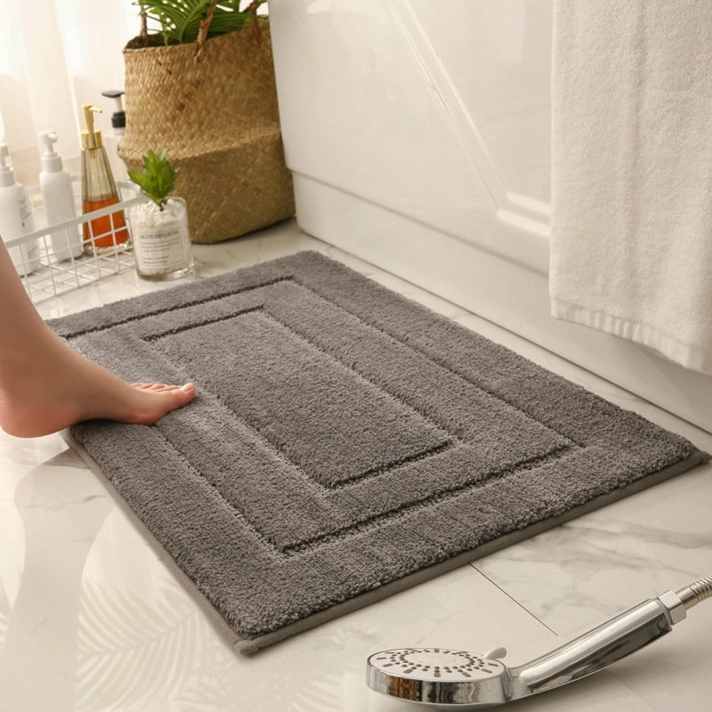 Casual Solid Color Polyester Bath Mat for Bathroom|Bath Mats & Rugs