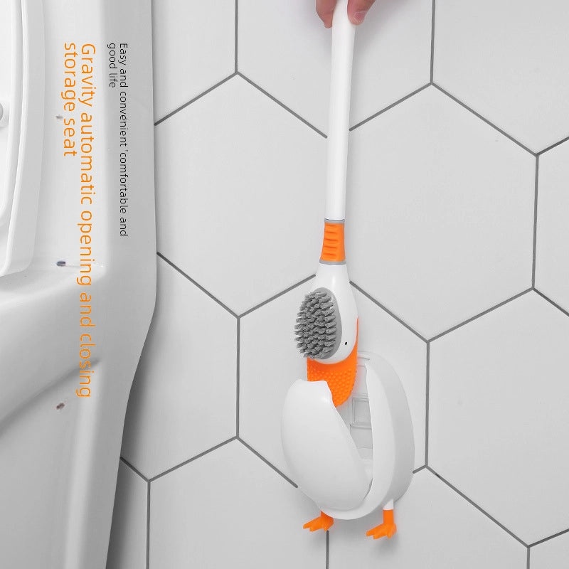 Genuine Patent Silicone Diving Duck Toilet Brush Punch-free Wall-mounted Toilet Cleaner|Home & Kitchen Cleaning Tools