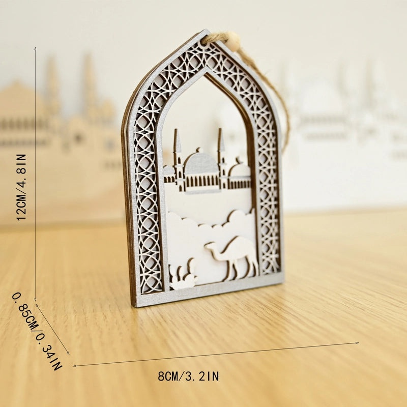 Minimalist Color Block Wood Hanging Ornaments for Holiday and Daily Use|Home Decor Ornaments