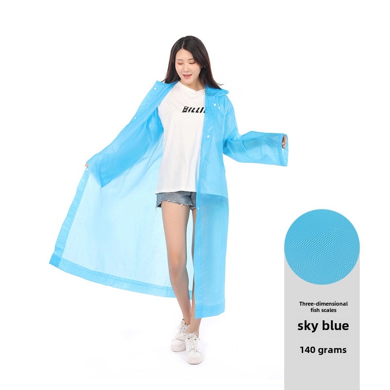 Thickened Disposable Adult Rain Poncho Lightweight EVA Outdoor Travel Raincoat with Logo Printing|Rain Gear & Ponchos