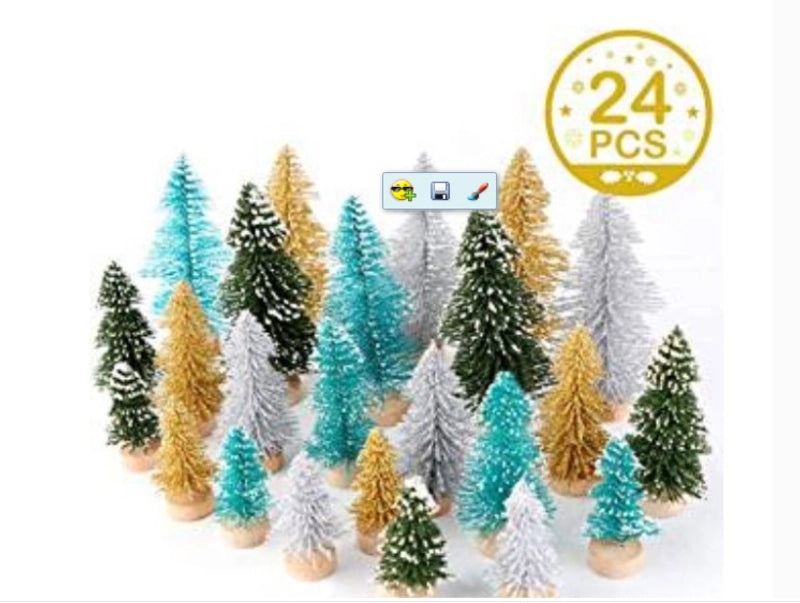 Christmas Decorations Gift Bag with Mini DIY Tree Accessories and Snow Pine Tower|Holiday Décor