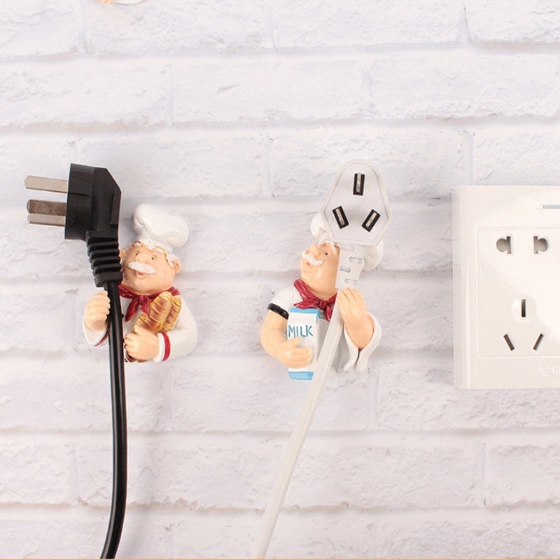 Creative Cartoon Power Cord Organizer Rack | Home Kitchen Plug Holder Hook | Strong Adhesive Cable Management | Kitchen Accessories