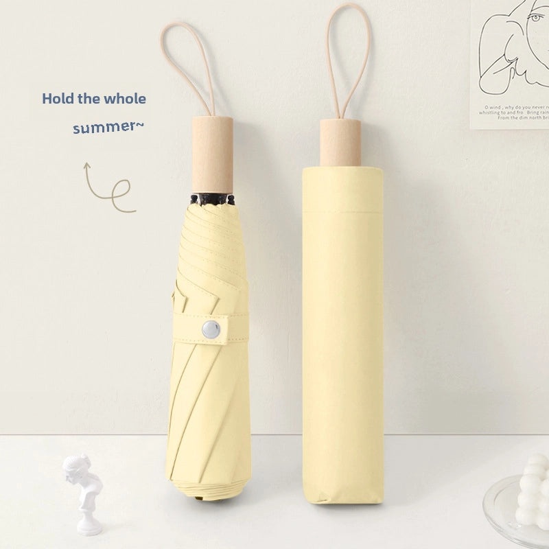 Large Folding Sun Umbrella for Women UV Protection Dual-purpose Sunscreen and Rain Umbrella Custom Logo Print|Outdoor Accessories