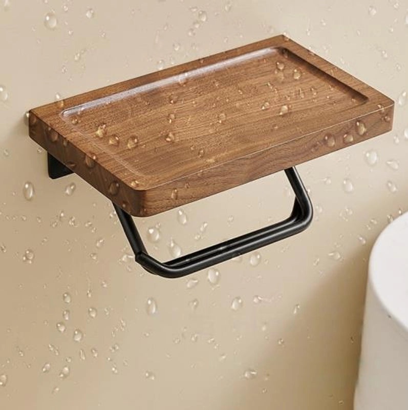 Elegant Solid Color Wooden and Aluminum Tissue Dispenser | Home & Living Accessories