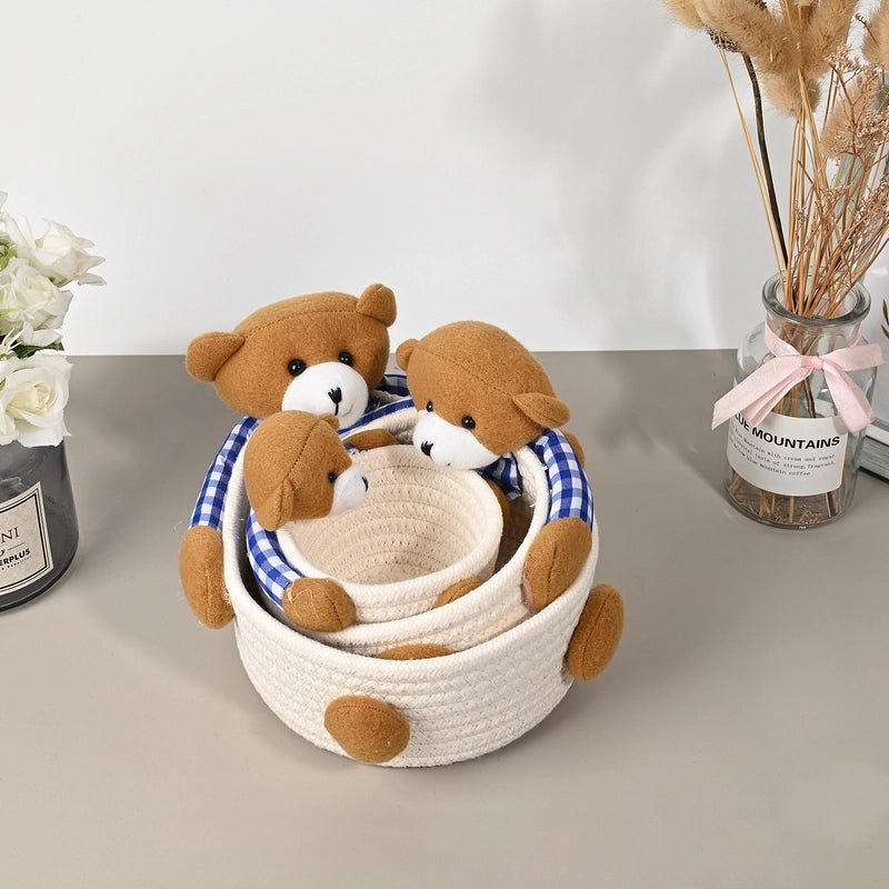 Adorable Animal Design Cotton Rope Storage Basket for Home Organization|Home Storage & Organization
