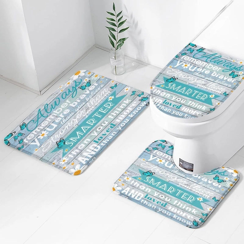 Minimalist Polyester Letter Pattern Shower Curtain for Bathroom Decor|Home & Bath Accessories