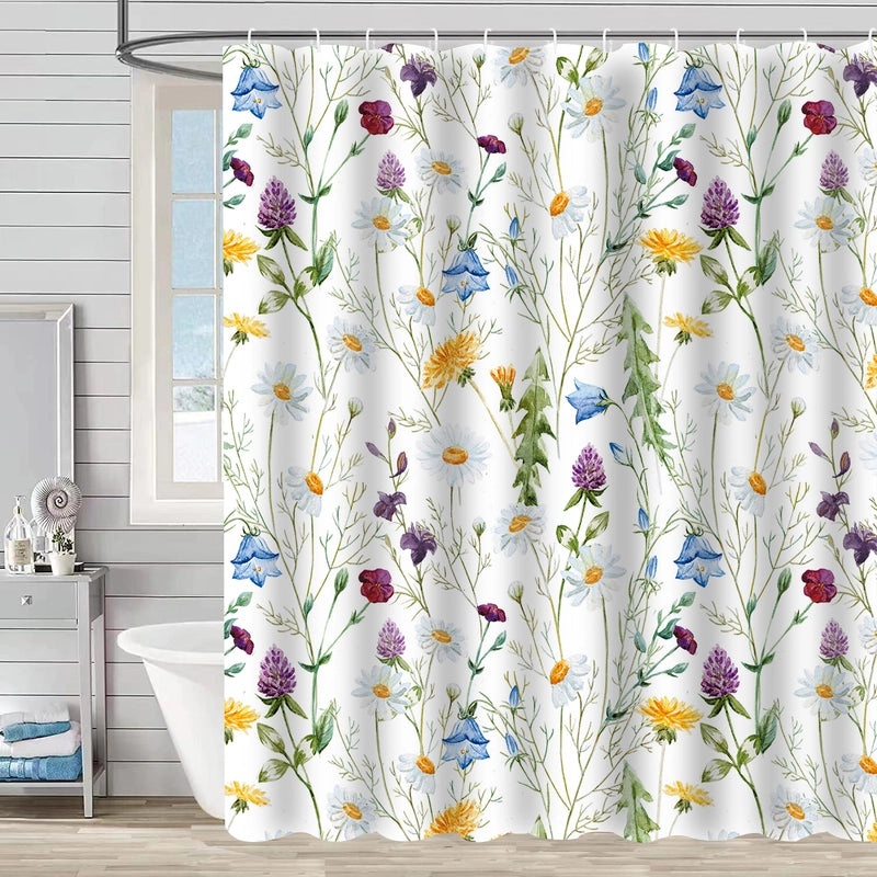 Waterproof Tropical Jungle Leaf Shower Curtain with Hooks 3D Printed Polyester for Bathroom|Shower Curtains & Accessories