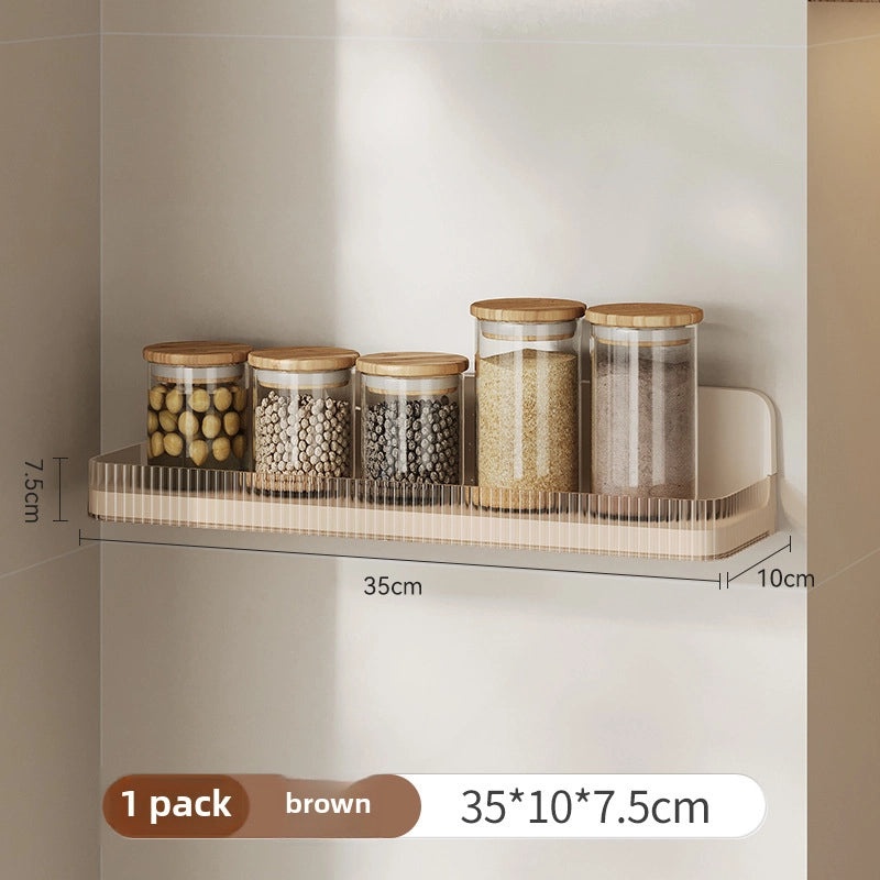Wo Dou Kitchen Wall Mount Rack Set with Knife Holder, Chopsticks Cage, Pot Cover Storage Box | Kitchen Storage & Organization