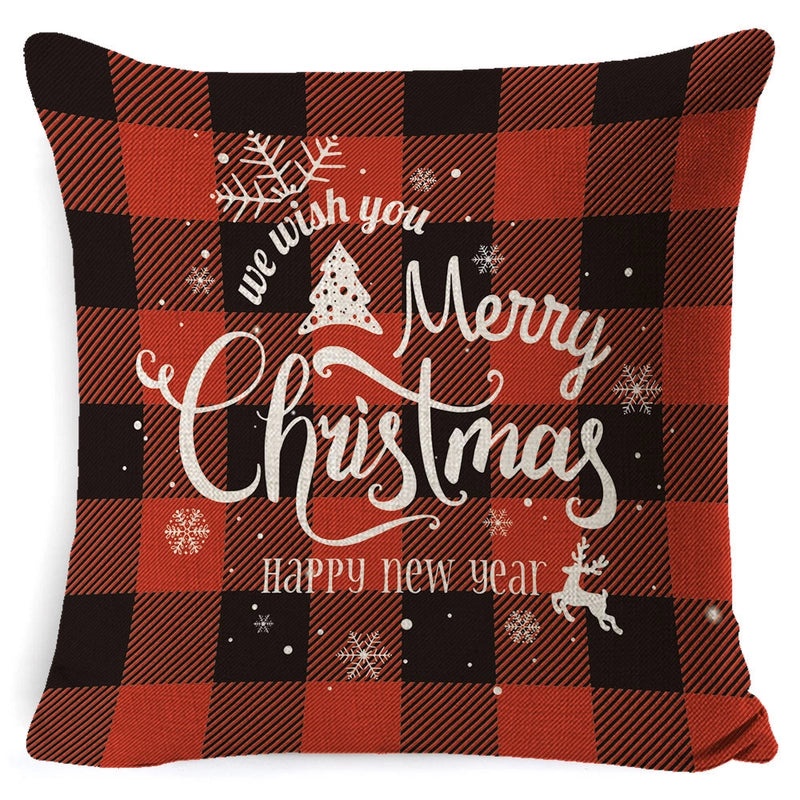 European Style Linen Christmas Pillow Cover for Sofa Cushion Cozy Home Decor|Home Decor & Accessories
