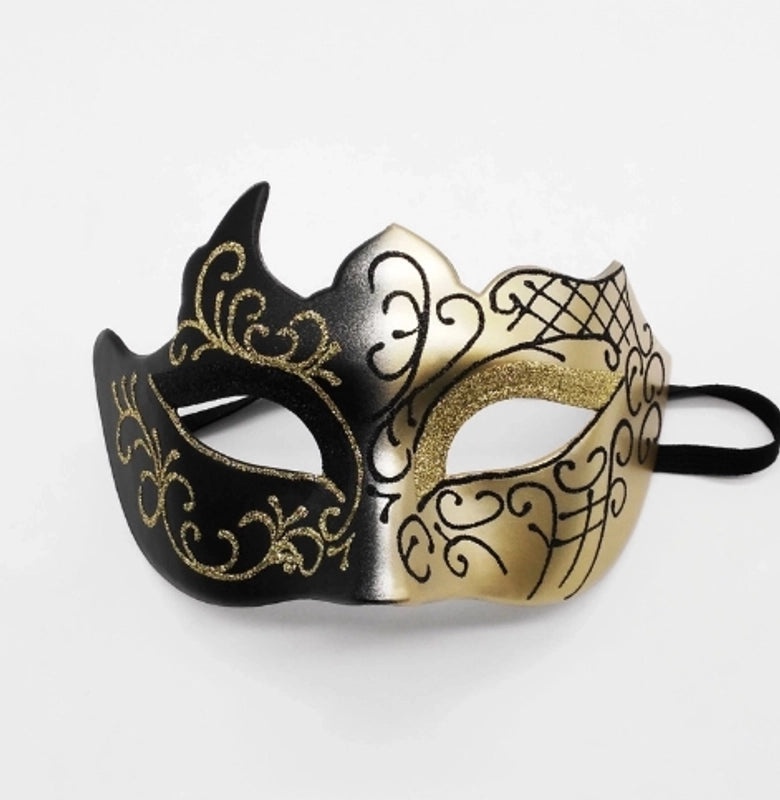 Mardi Gras Minimalist Geometric Plastic Party Mask | Party Supplies