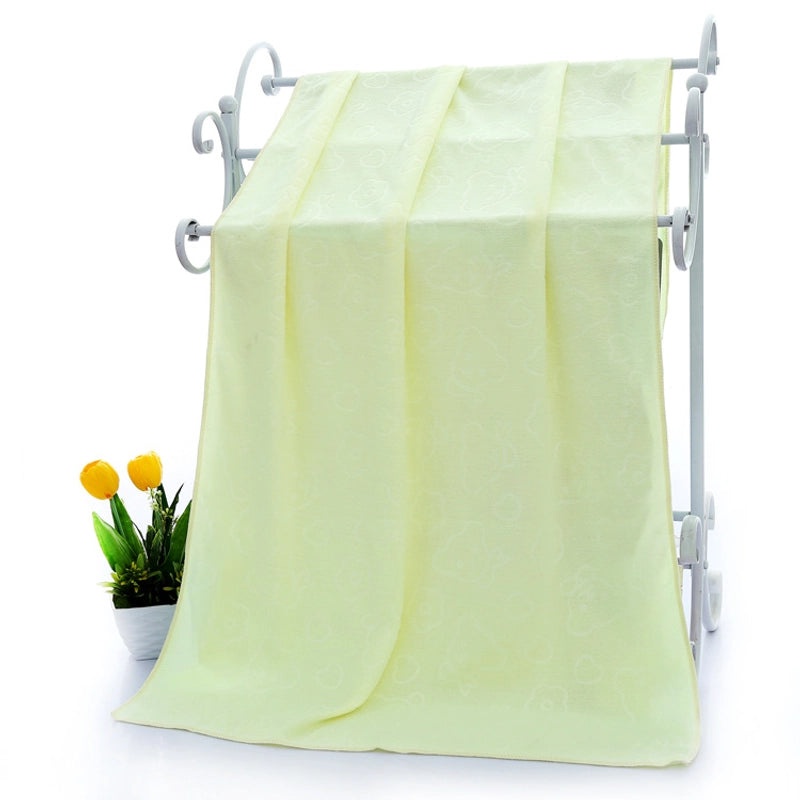 Embossed Bear Quick-Dry Small Microfiber Towel 75x35cm Absorbent Gift Towel|Home & Kitchen Textiles