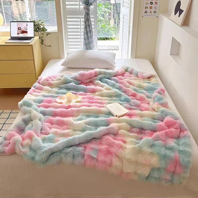 Colorful Rainbow Polyester Pillow Covers for Couch and Sofa | Home Decor Pillow Cases