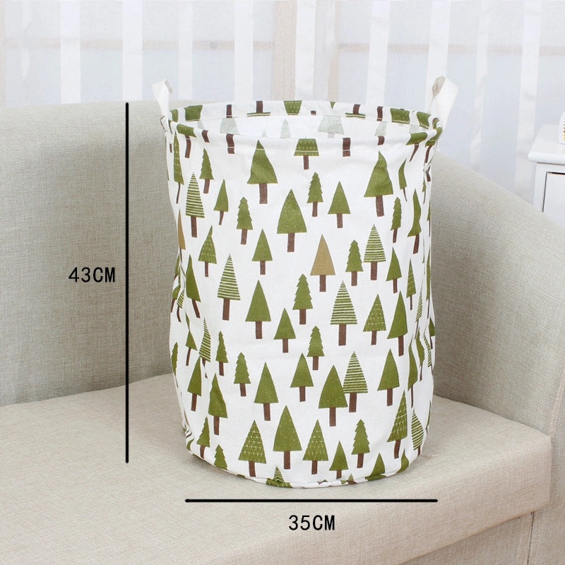 Geometric Animal Print Cotton Linen Storage Basket Minimalist Style|Home Storage & Organization